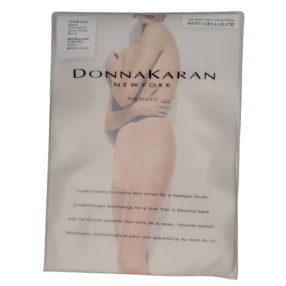 DONNA KARAN Pantyhose Hosiery The Nudes Anti-Cellulite 0F047 B02 S NWT